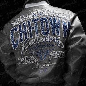 Chi-Town Pelle Pelle Gray Leather Jacket