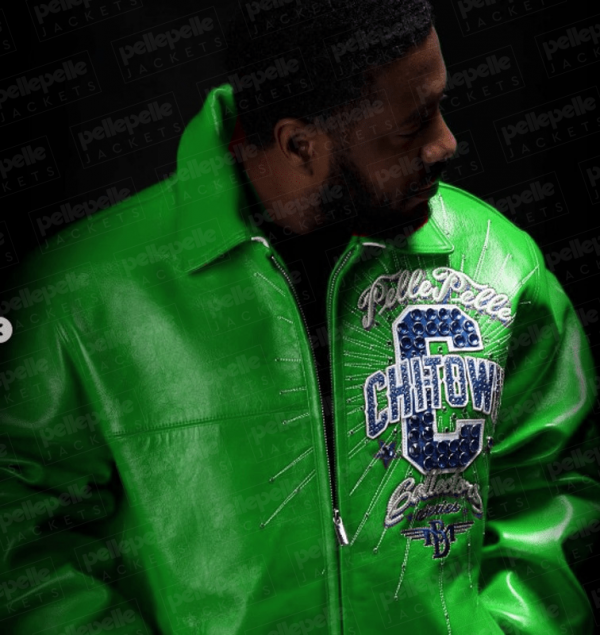 Chi-Town Pelle Pelle Green Leather Jacket