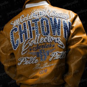 Chi-Town Pelle Pelle Orange Leather Jacket