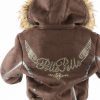 Ladies Pelle Pelle Wing Brown Hoodie