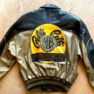 Marc Buchanan Pelle Pelle Vintage 90's Leather Varsity Jacket