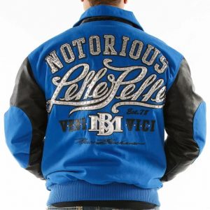 Pelle Pelle Blue and Black Varsity Jacket