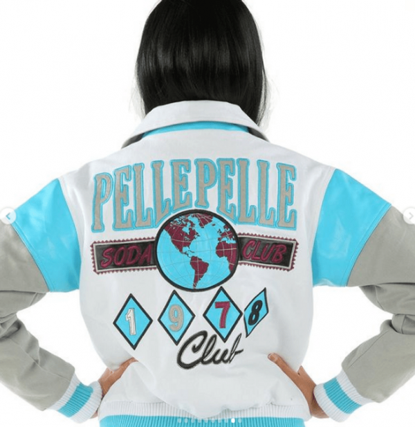 Pelle Pelle Blue and White Lightweight Wool Jacket