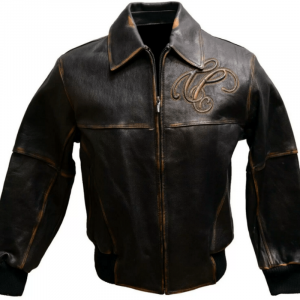 Pelle Pelle Brown Bomber Leather Jacket