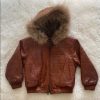 Pelle Pelle Brown Fur Collar Leather Jacket