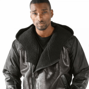 Pelle Pelle Fur Lined Asymmetrical Hoodie