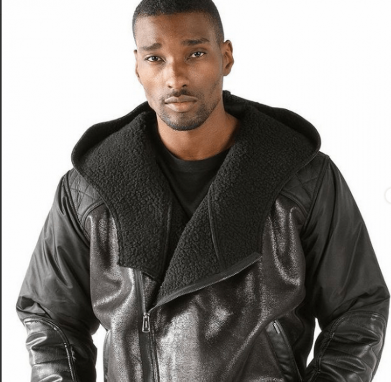 Pelle Pelle Fur Lined Asymmetrical Hoodie