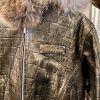 Pelle Pelle Hooded Fur Olive Leather Jacket