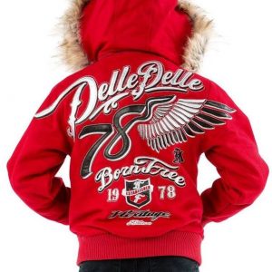 Pelle Pelle Kids 78 Born Free Red Wool Jacket