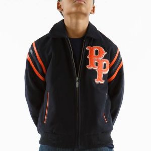 Pelle Pelle Kids Black & Orange Detroit 1978 Jacket