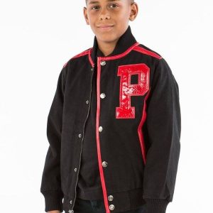 Pelle Pelle Kids Black & Red Detroit Jacket