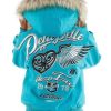 Pelle Pelle Kids Born Free Heritage Neon Blue Wool Jacket