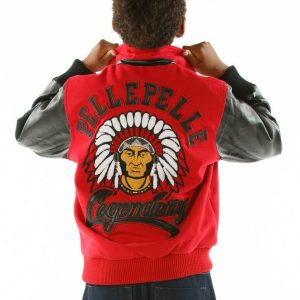 Pelle Pelle Kids Indian Legendary Red Leather Jacket