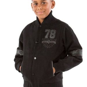 Pelle Pelle Kids Legendary 78 Black Bomber Jacket