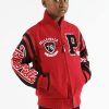 Pelle Pelle Kids Varsity Bomber Red Jacket