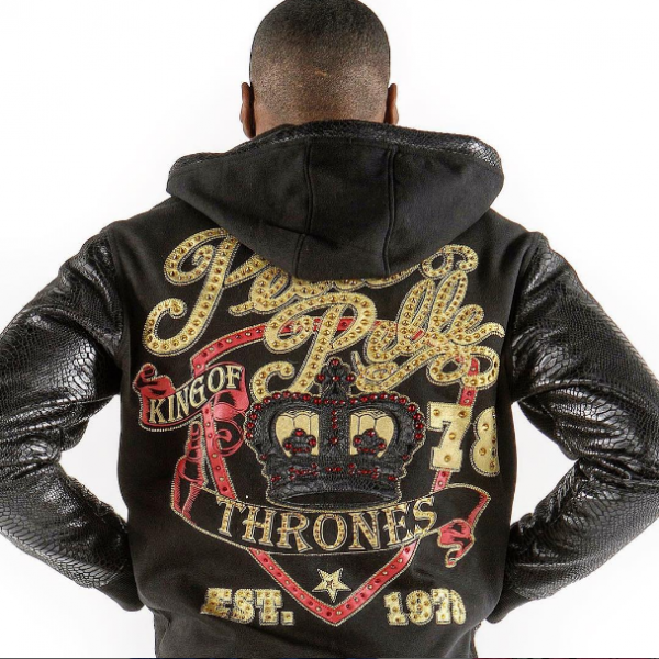 Pelle Pelle King of Thrones Black Hooded Jacket