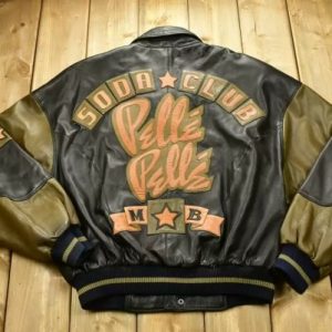 Pelle Pelle Leather Soda Club Marc Buchanan Black Jacket