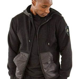 Pelle Pelle Mens 1978 Black Hooded Jacket