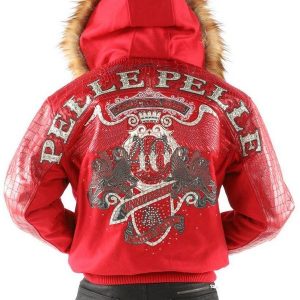 Pelle Pelle Mens 40th Anniversary Red Leather Jacket