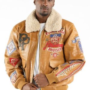 Pelle Pelle Mens American Bruiser Biker Skin Jacket