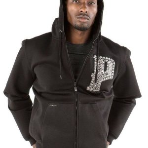 Pelle Pelle Mens Black Fleece Jacket