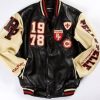 Pelle Pelle Mens Black Varsity Bomber Leather Jacket