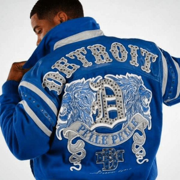 Pelle Pelle Mens Blue Detroit 78 Jacket