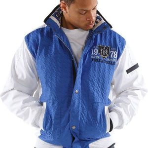 Pelle Pelle Mens Blue Super Sport Bomber Jacket