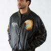 Pelle Pelle Mens Bomber Black Indian Renegades Leather Jacket