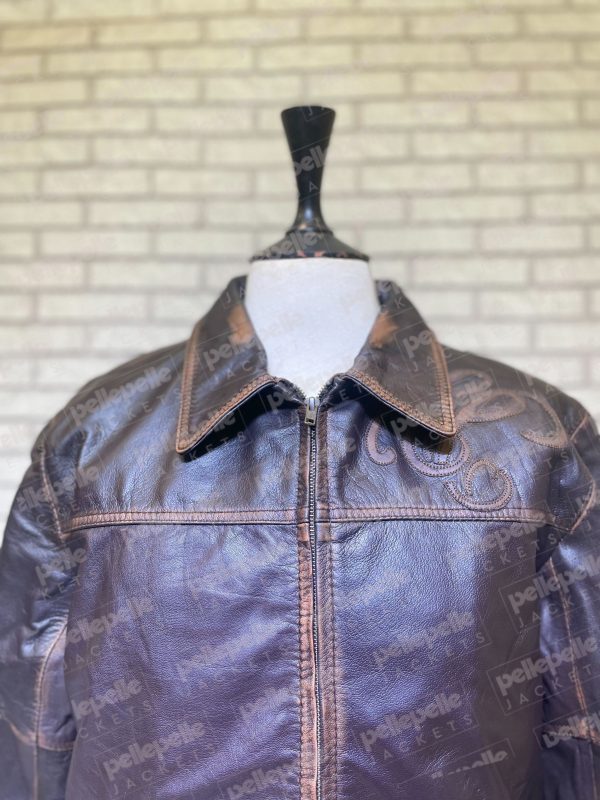 Pelle Pelle Mens Brown Bomber Leather Jacket