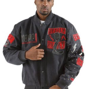 Pelle Pelle Mens Deadly Beat Black Bomber Jacket