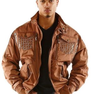 Pelle Pelle Mens Flight Bomber Brown Jacket