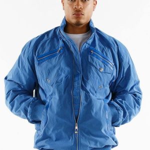 Pelle Pelle Mens Flight Light Blue Jacket