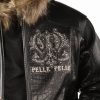 Pelle Pelle Mens Forever Fearless Black Leather Jacket