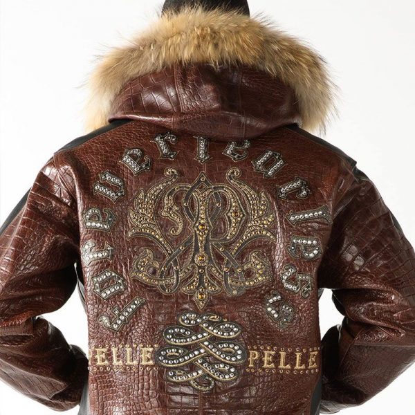 Pelle Pelle Mens Forever Fearless Brown Leather Jacket