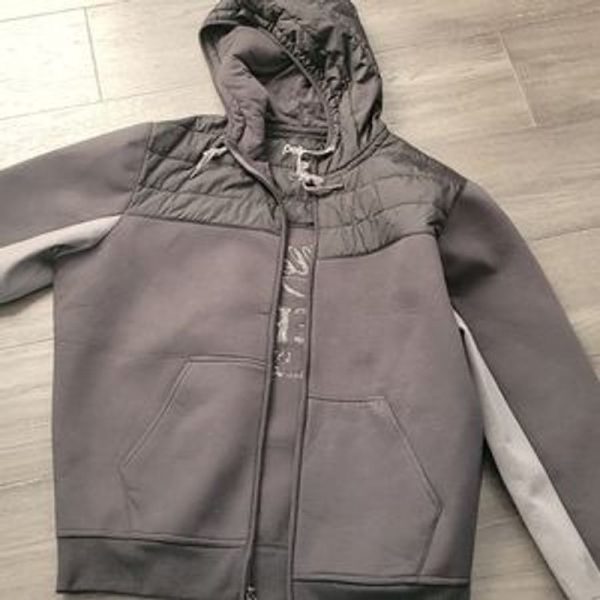 Pelle Pelle Mens Gray Hooded Jacket