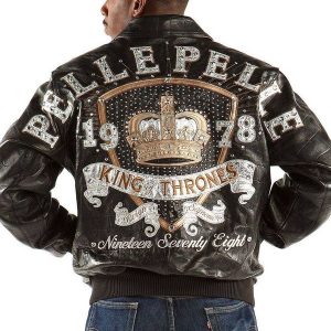 Pelle Pelle Mens King of Thrones 1978 Brown Jacket