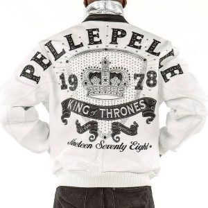 Pelle Pelle Mens King of Thrones 1978 White Jacket