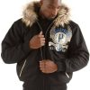 Pelle Pelle Mens LC 1978 Black Fur Hooded Jacket