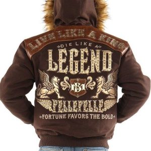 Pelle Pelle Mens Live Like a King Brown Jacket