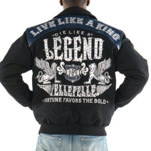 Pelle Pelle Mens Live Like a King Die Like a Legend Jacket