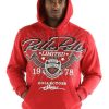 Pelle Pelle Mens Marc Buchanan Red Wool Hoodie