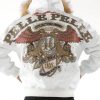 Pelle Pelle Mens Marc Buchanan Signature White Leather Jacket