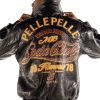 Pelle Pelle Mens World Finest Soda Club Black Leather Jacket