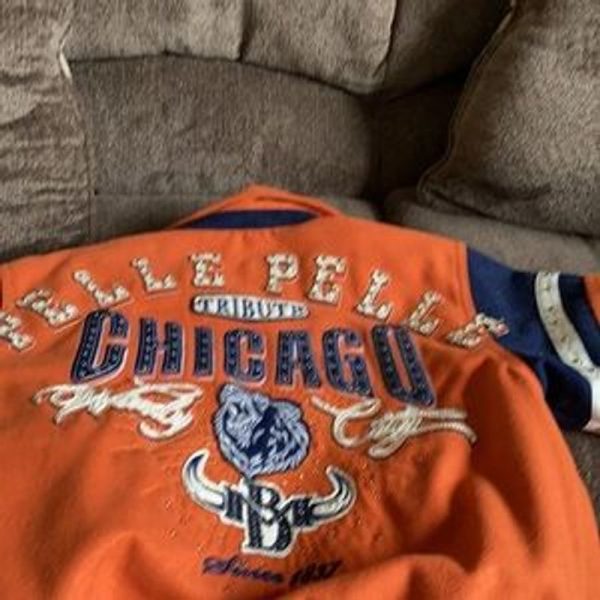 Pelle Pelle Orange Varsity Lettermen Jacket