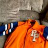 Pelle Pelle Orange Varsity Lettermen Jacket