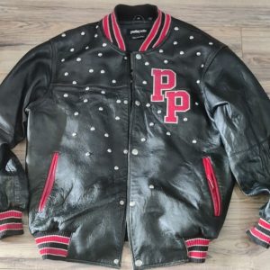 Pelle Pelle Red and Black Bomber Jacket