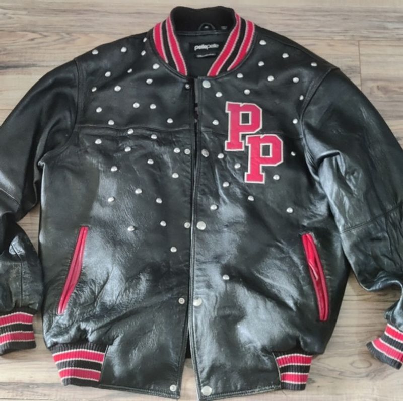 Pelle Pelle Red and Black Bomber Jacket