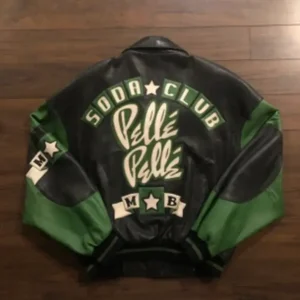 Pelle Pelle Soda Club Marc Buchanan Green Leather Jacket