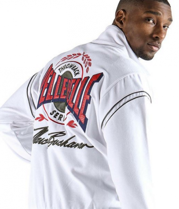 Pelle Pelle Throwback Velour Warmup White Set